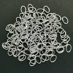 4x6mm Oval Jump Rings Silver Plated